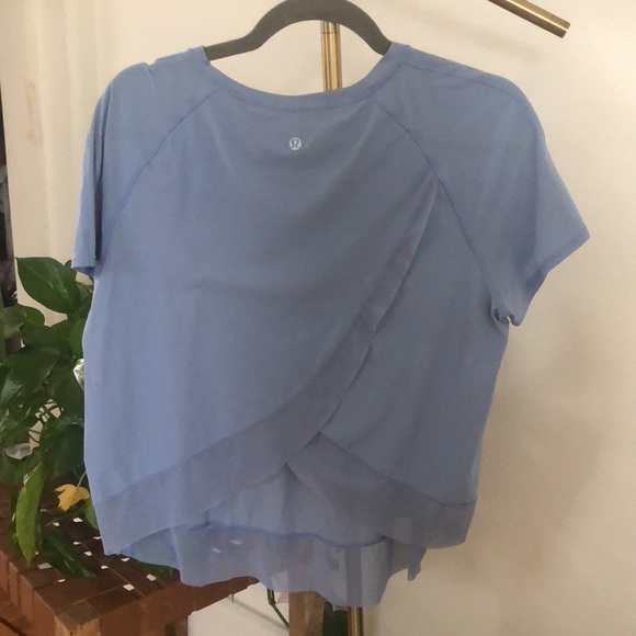 Cute Periwinkle Lululemon Top with Split Back - Picture 3 of 5